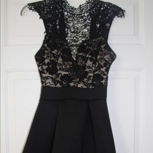 Black Flowy Lace Dress